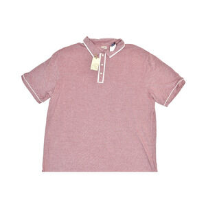 NEW 626 BLUE Men's Red Heathered Polo Shirt Big & Tall Size 4XLT Cotton Blend